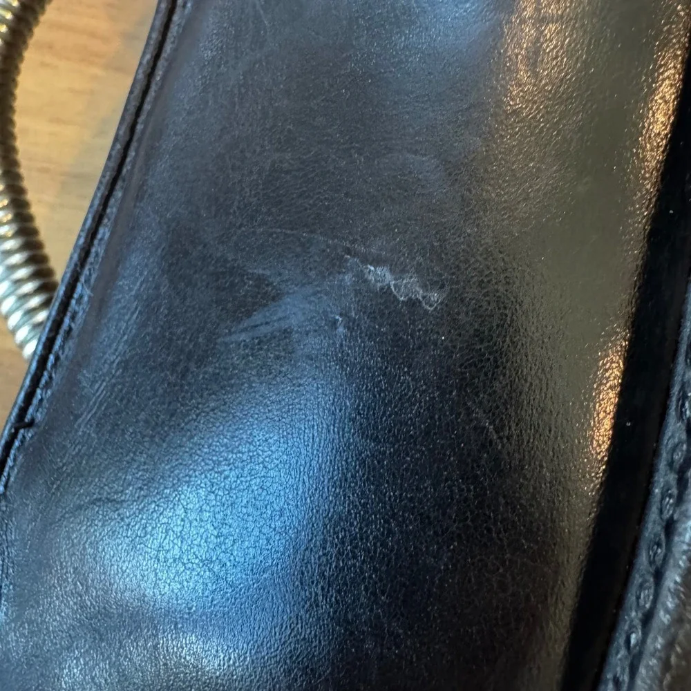 Allen Edmonds‎ Kennett Men 12 C Black Leather Moc Toe Blucher Dress Shoes